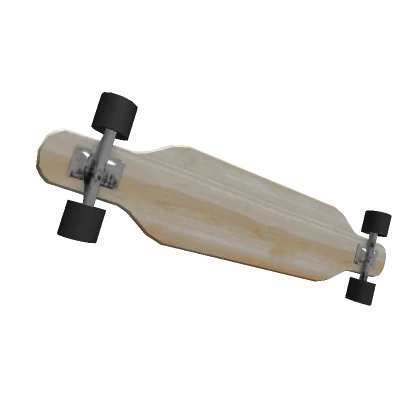 Plain Black-Wheeled Longboard