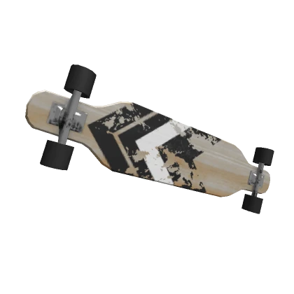 Black Chevron Patterned Longboard