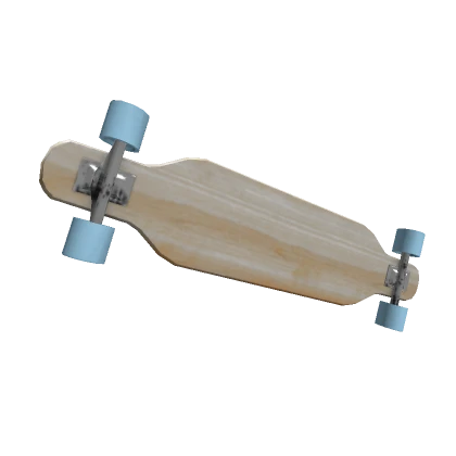 Plain Blue-wheeled Longboard