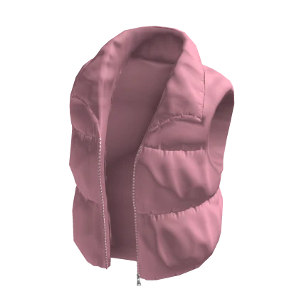 puffer vest pink