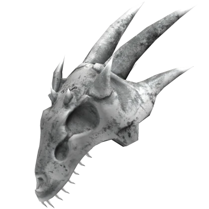 Skeletal White Bone Dragon Skull Right Pauldron