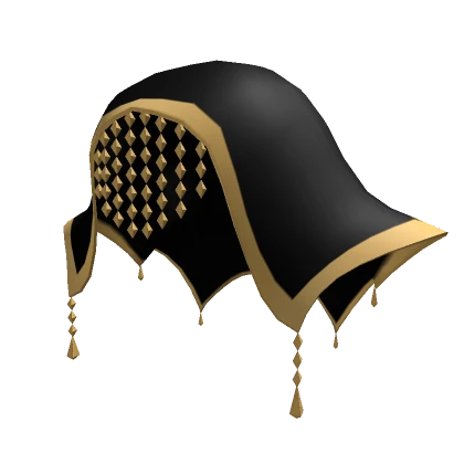 Gold/Black Sultana's Head Veil