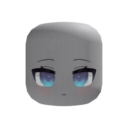 Tired Chibi Cute Moe Face (Blue)