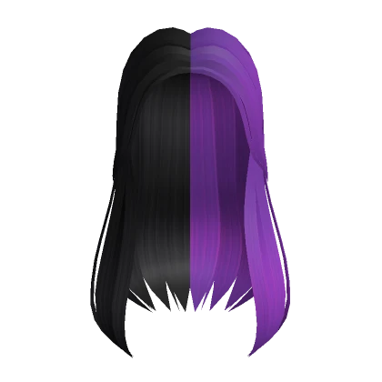 Trendy Long Hair in Black and Purple