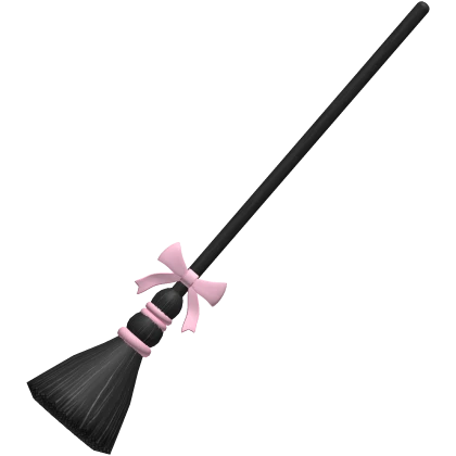 Cute Witch Broom w/ a Pink Bow