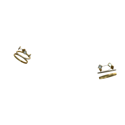 Diamond Clover Stack Bracelets