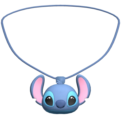 blue alien bunny necklace