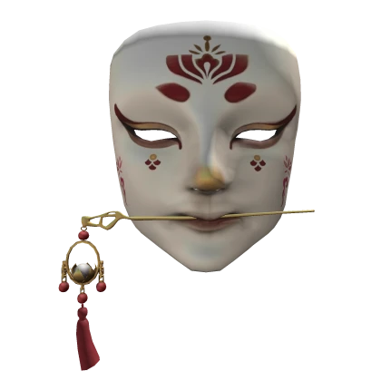 Hanfu Mask - Tassel Hairpin [Red]