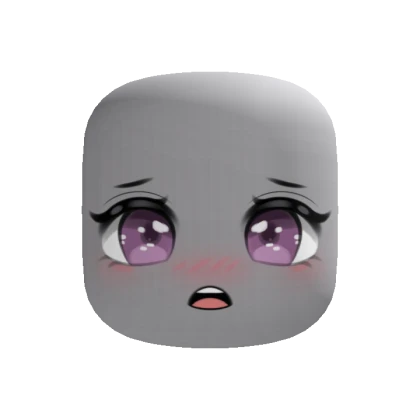 Sad Chibi Cute Blush Makeup Face (Customizable)