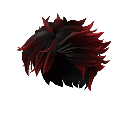 🍀Spiky Half Slick Back (Red&Black)