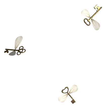 Enchanted Flying Winged Vintage Keys