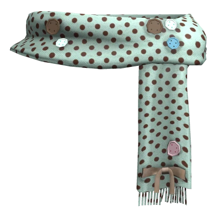 ♡ Igari Chocolate Mint Ice Cream Button Scarf
