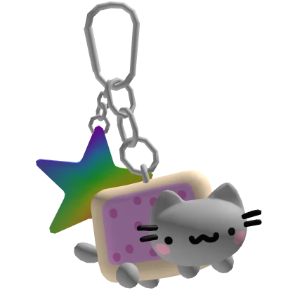 Silly Nyan Cat Keychain