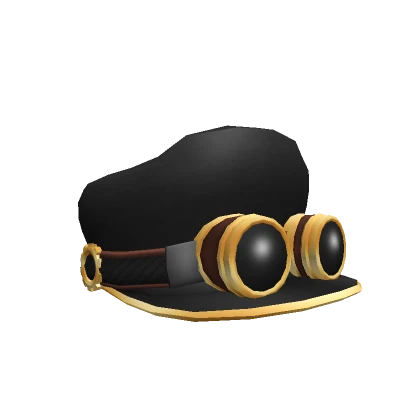 Black Steampunk Captain Cap