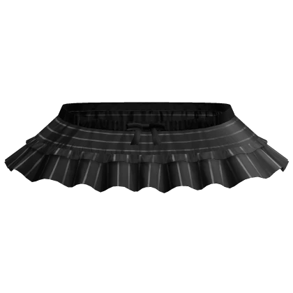 gothic black striped layered ruffle skirt bow 3.0