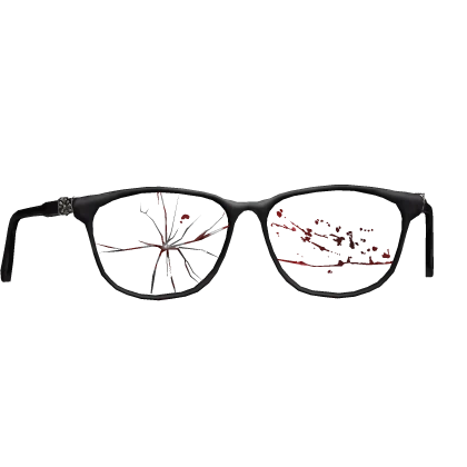 Broken paint splatter chrome glasses