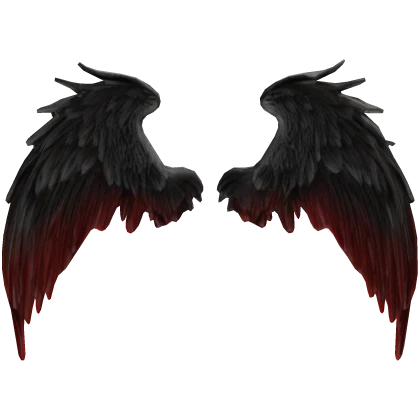 Demon Black & Red Realistic Wings