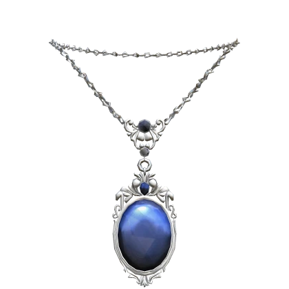 Silver Sapphire Victorian Necklace (3.0)