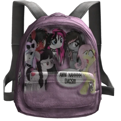 Pink Emo Pony Backpack 1.0