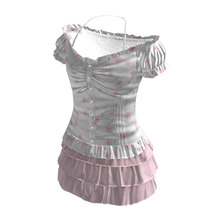 Pastel Cute Ruffle Dress