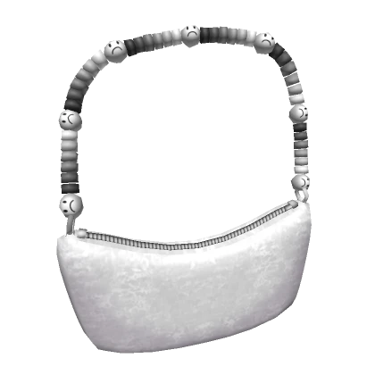 Sad Beaded Shoulder Bag - white