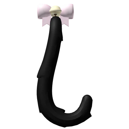 ꒰♡꒱ kawaii christmas cat tail & pink bow