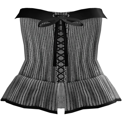 gothic pinstripe vampire corset dress grey