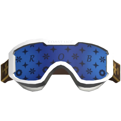 Raised Goggles Blue Ski Mask Designer Lifted Y2K