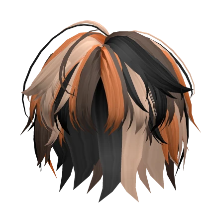 Middle Part Spiky Messy Anime Boy Hair Calico Cat