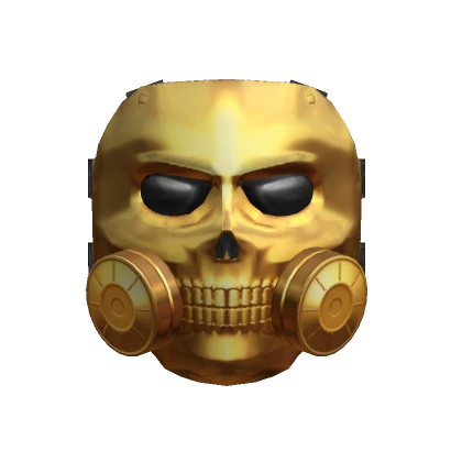 Modern Golden Skull Gas Mask