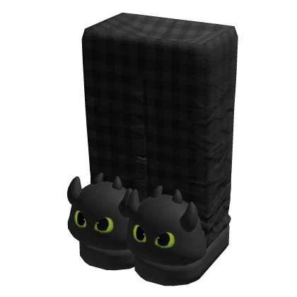  Cute Toothless Black Dragon Slippers w Pjs Pants