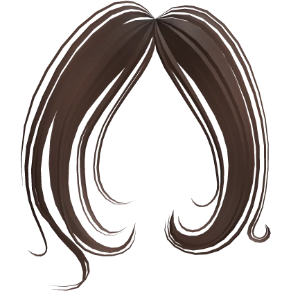 ♡ cascading wavy curly framing bangs (brown)