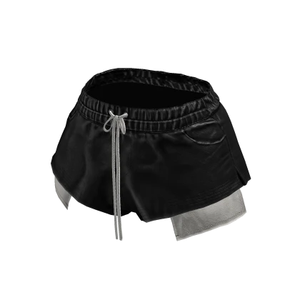 Rick Leather Mini Shorts (Black)