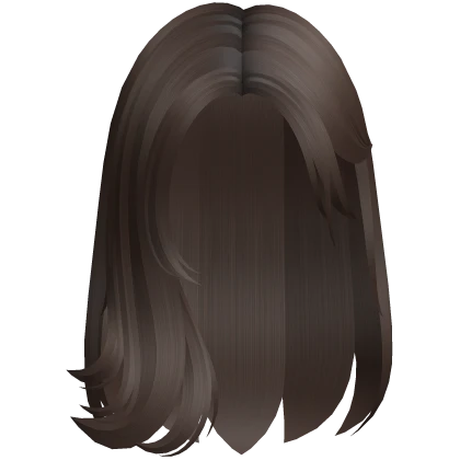 Preppy Swept Back Wavy Hair in Dark Brown