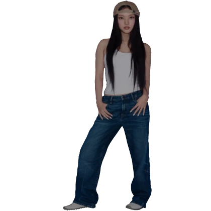 Haerin from NewJeans NJZ Kpop Back Buddy Cutout