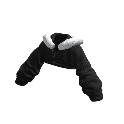 Christmas Crop Cardigan Solid Black