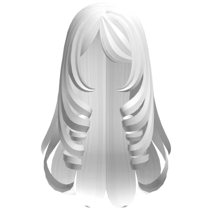 Elegant Cozy Princess Hair w/ Curls (White)