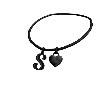 3.0 Initial Necklace: S (Black)