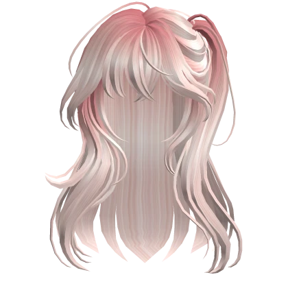 Baby Pink Anime Girl Hairstyle w/ Side Ponytail