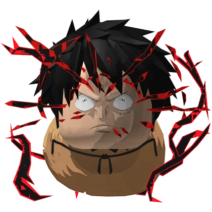 Luffy Conqueror's Haki Head w/ haki aura