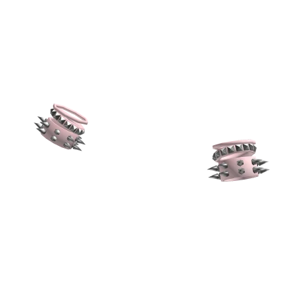 2000s emo pastel goth pink punk spiked bracelets