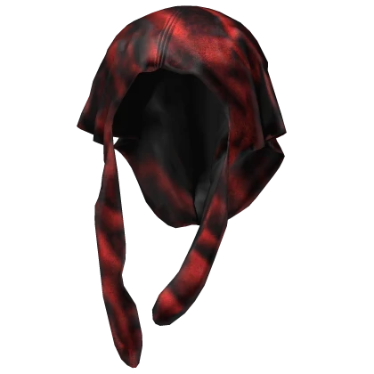 silky red untied durag