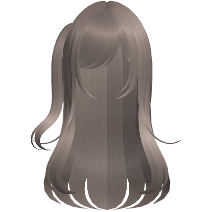 🤍 long n shy emo hair w side pigtail fawn