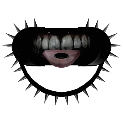 black emo gothic spiked cheek retractor tongue