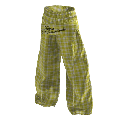 Yellow Plaid Pajama Sweatpants
