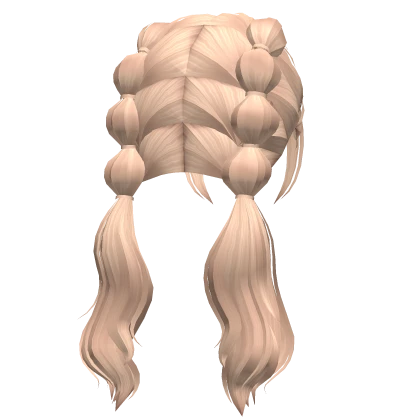 Preppy Bubble Braided Wavy Pigtails (Blonde)