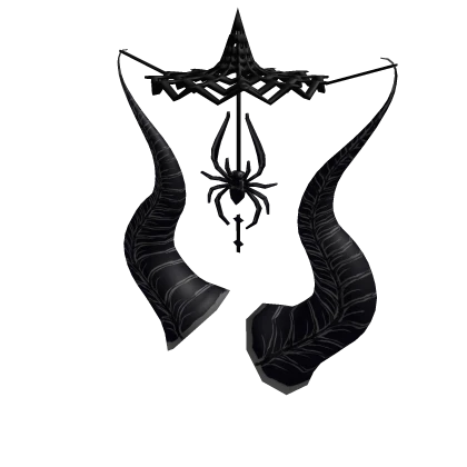 Goth Horns w/ Centered Spider 