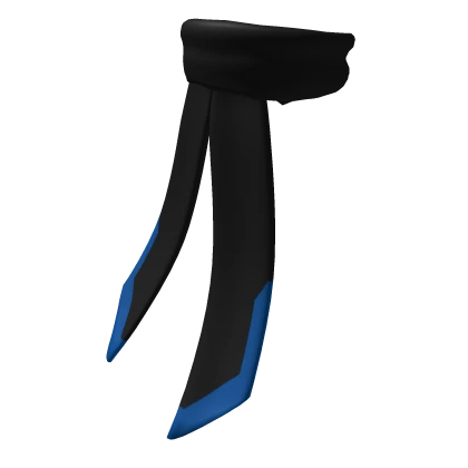 Tail Long Scarf Black and Blue