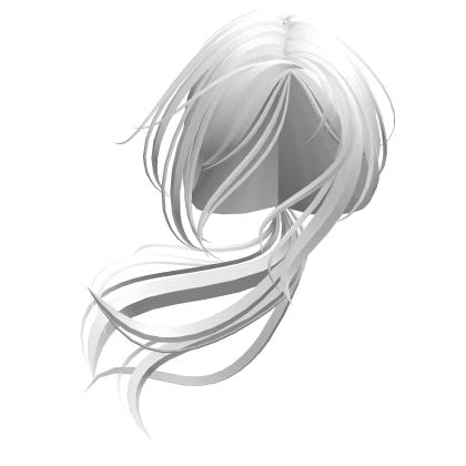 windy horror protagonist ponytail in white