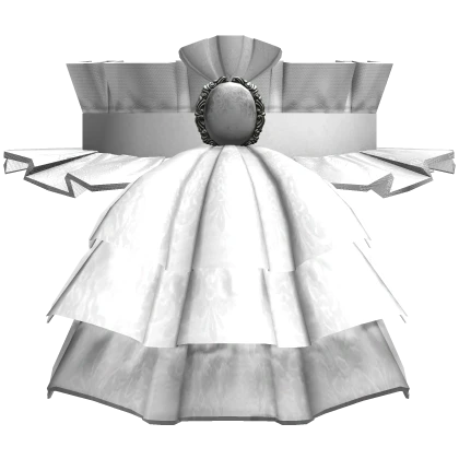 gothic ruffled pendant choker white